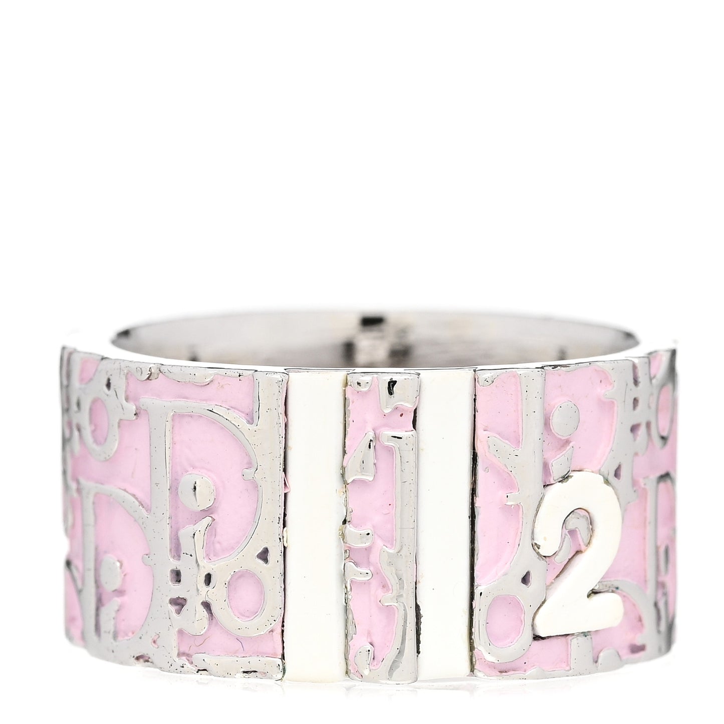 Silver Logo Ring 57 8 Pink