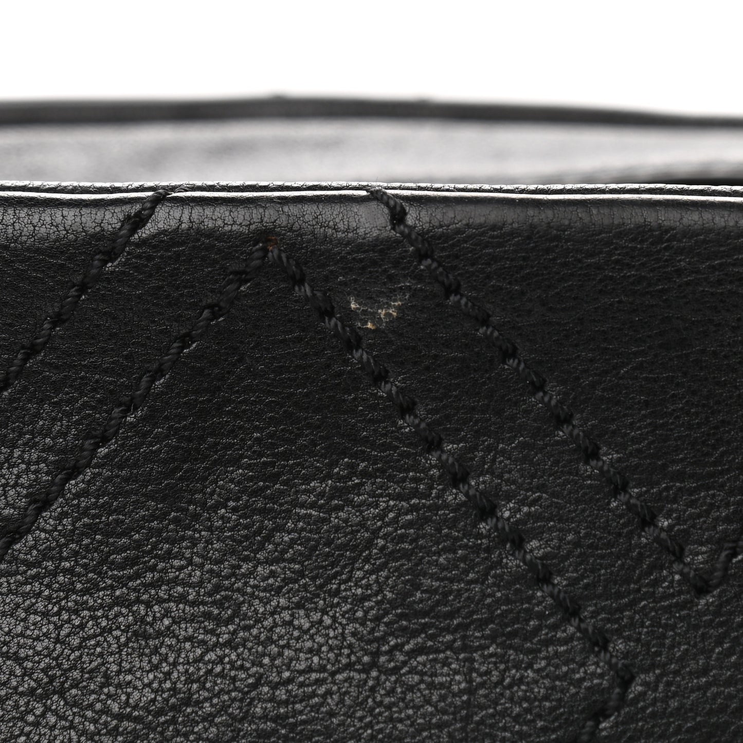 Calfskin Small Diamond Stitch Tote Black