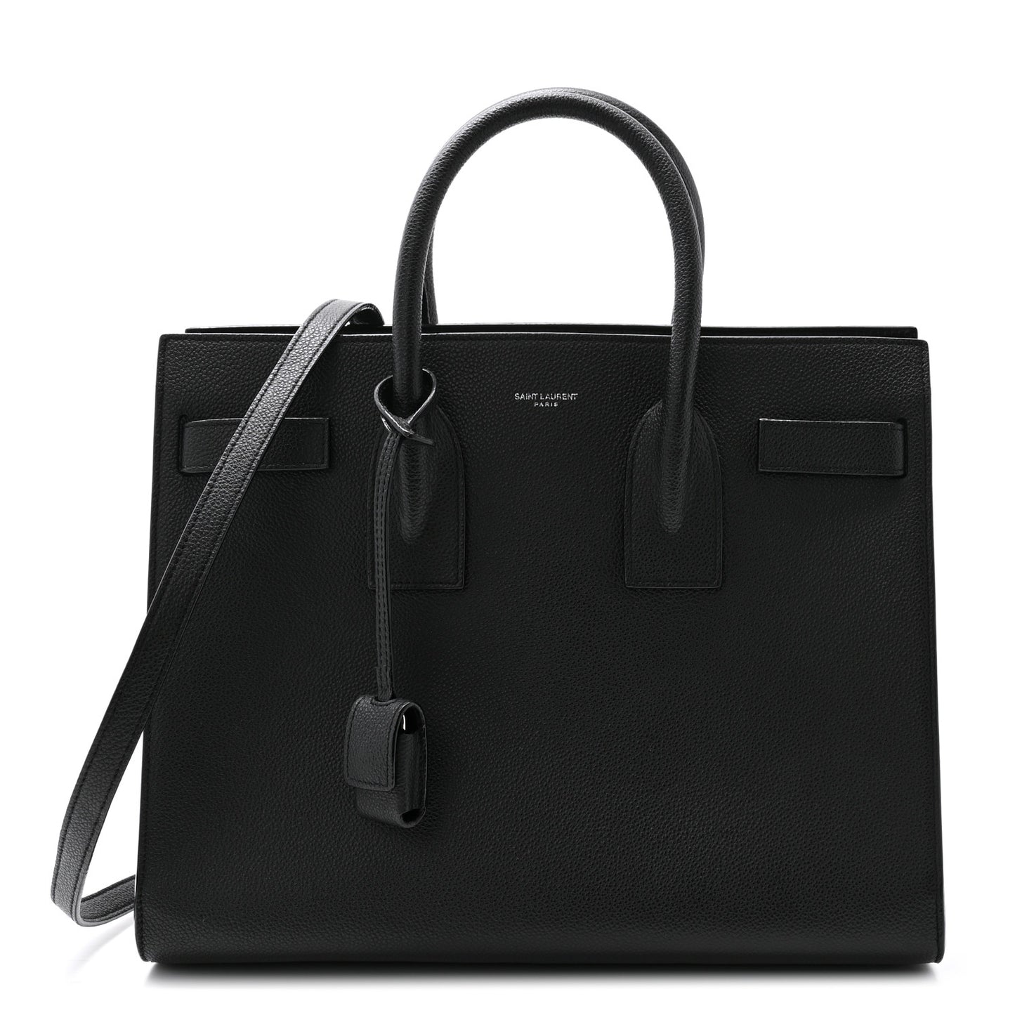 Grained Calfskin Small Sac De Jour Black