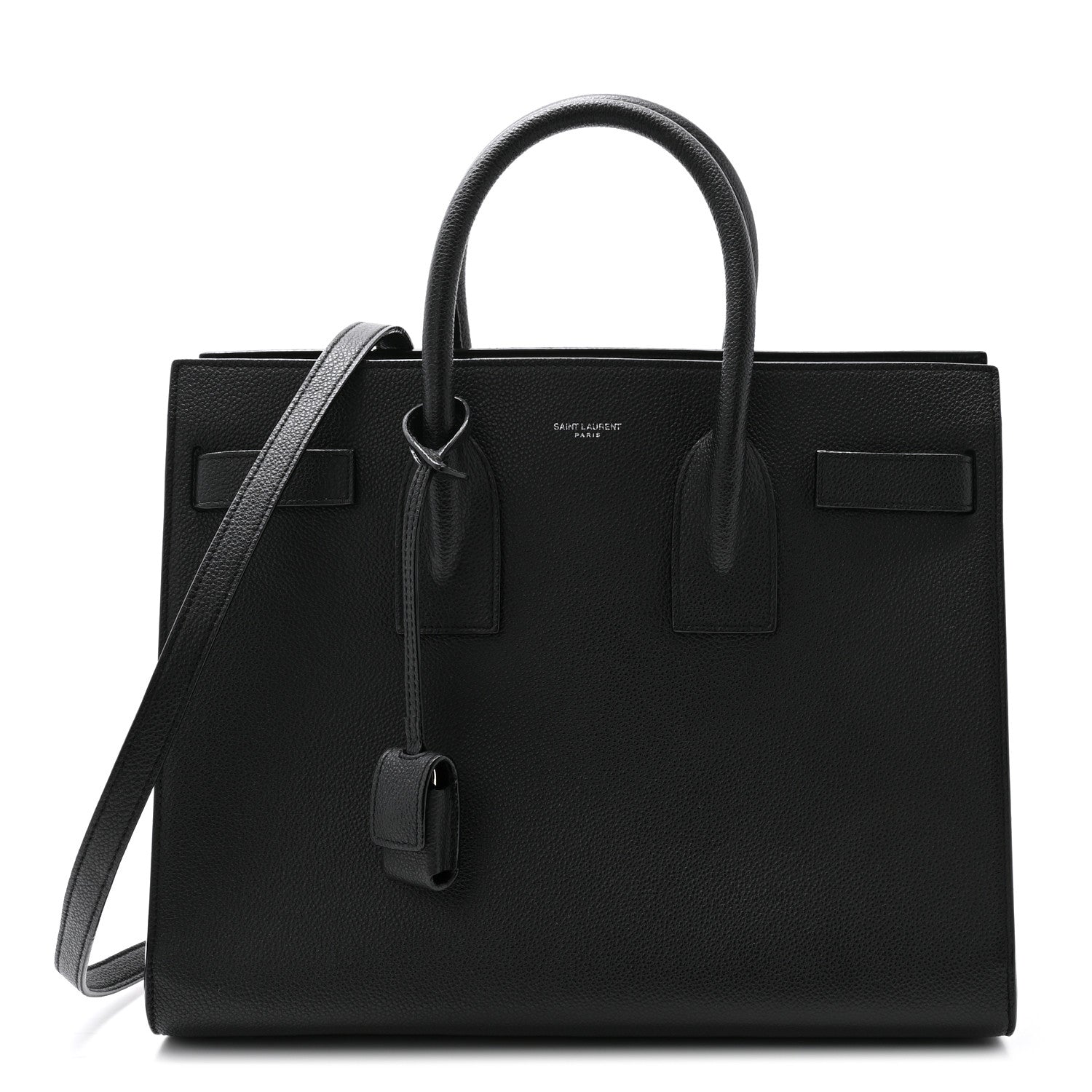 Saint Laurent Grained Calfskin Small Sac De Jour Black 1 of 11