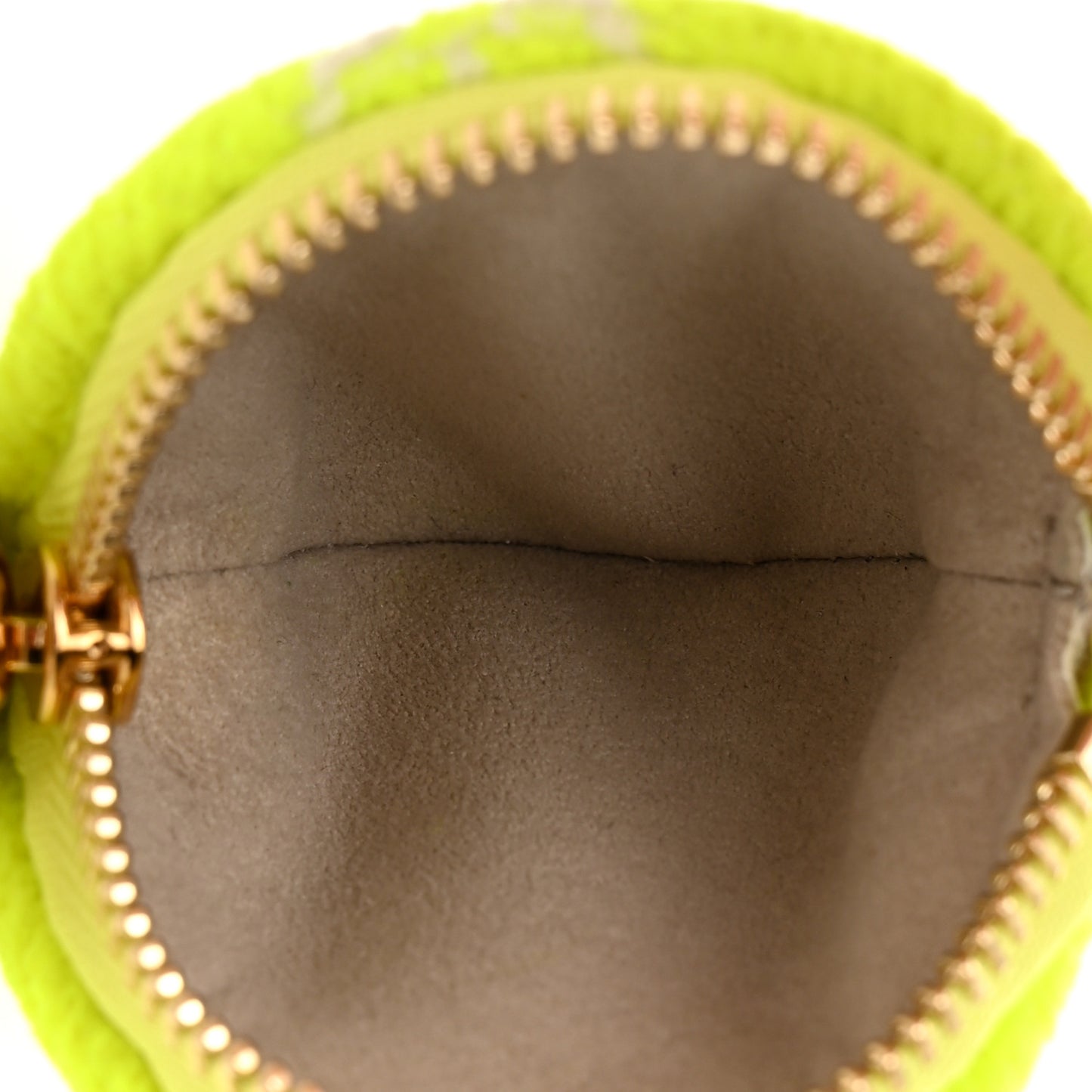 Fabric LV Match Ellipse BB Round Coin Purse Yellow