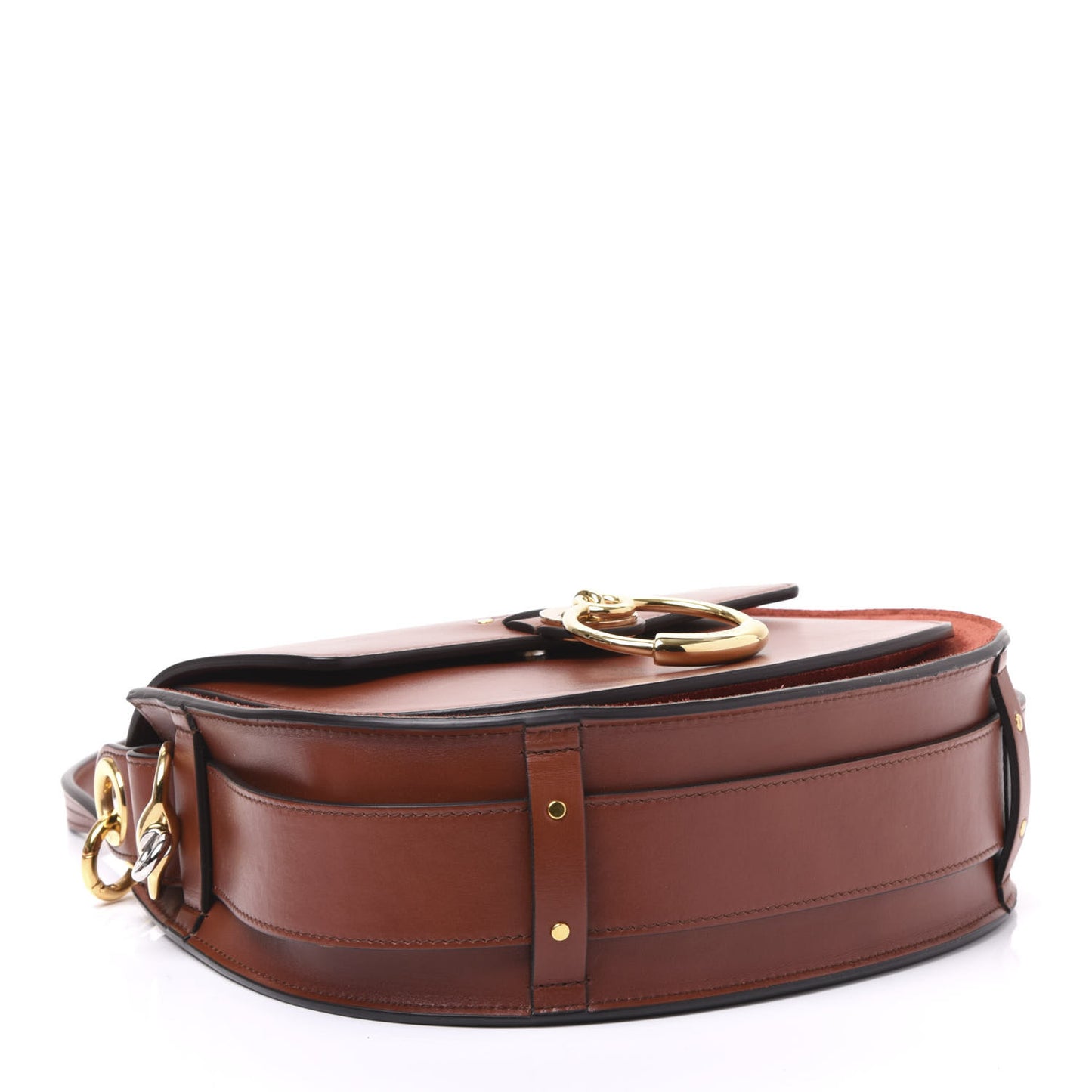 Calfskin Suede Large Tess Bag Sepia Brown