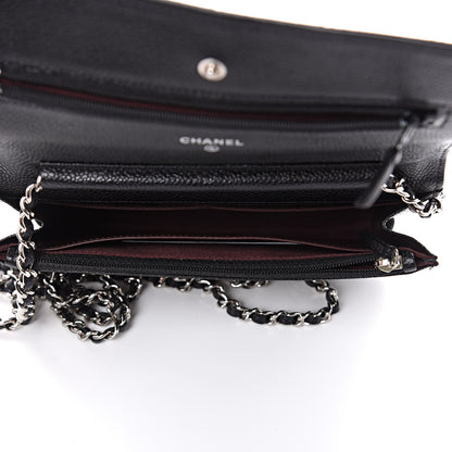 Chanel Caviar Quilted Wallet On Chain WOC Black 5 of 10