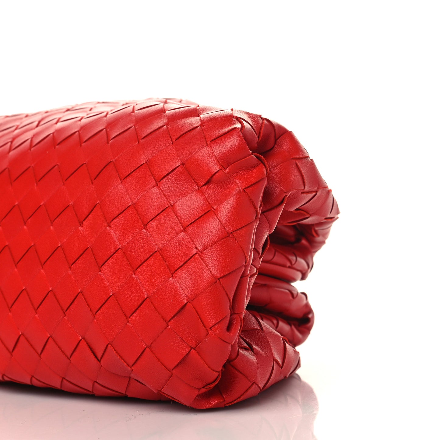 Nappa Maxi Intrecciato The Pouch Oversized Clutch Bright Red