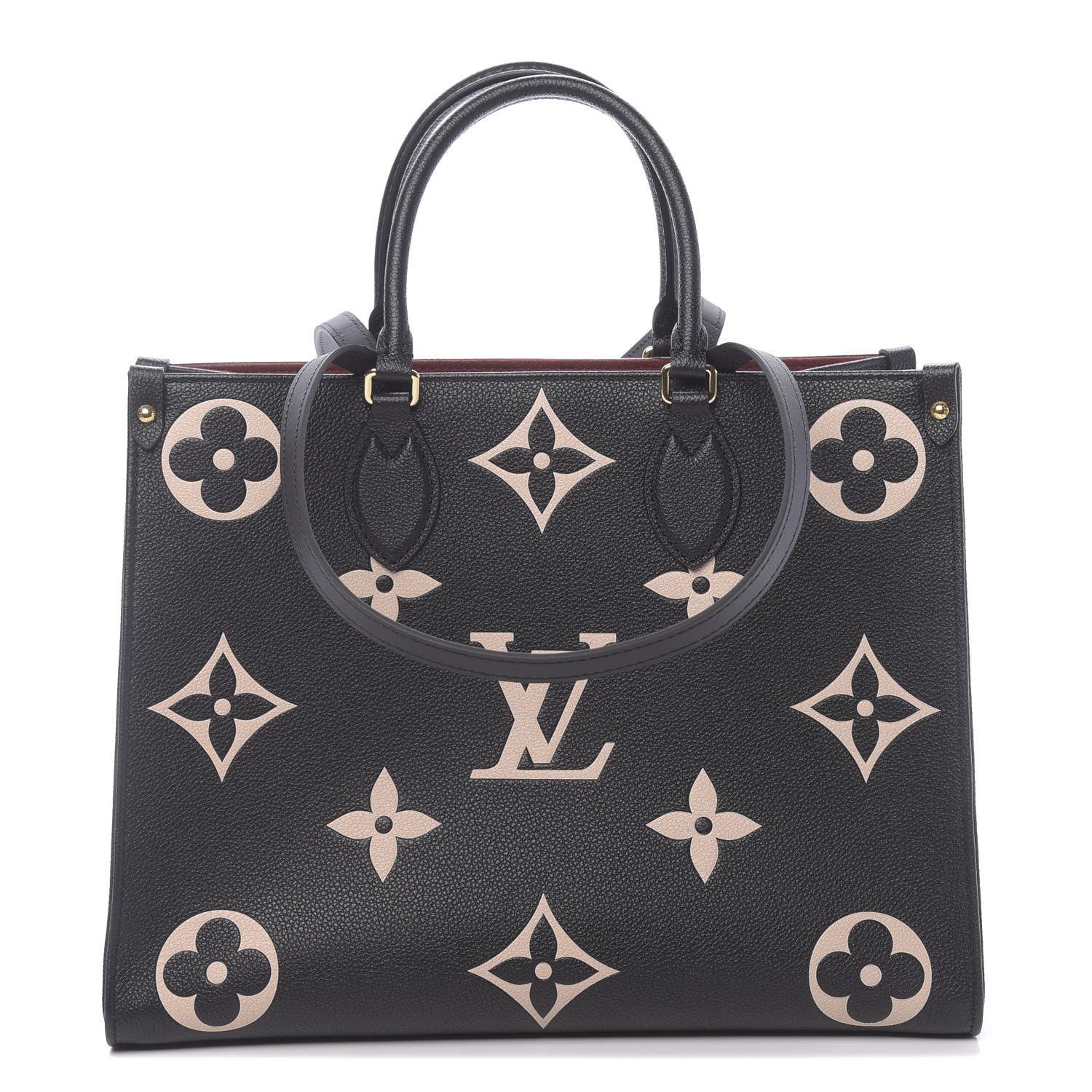 Louis Vuitton Empreinte Monogram Giant Onthego MM Black Beige 1 of 10