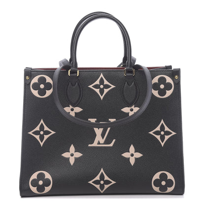 Louis Vuitton Empreinte Monogram Giant Onthego MM Black Beige 1 of 10