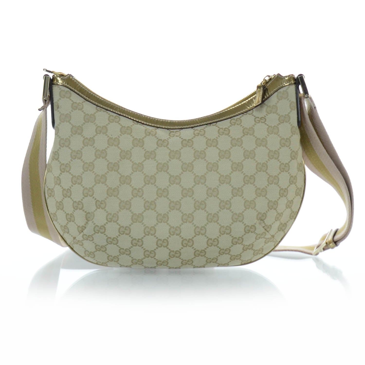 Gucci Monogram Medium Half Moon Hobo Metallic 3 of 8