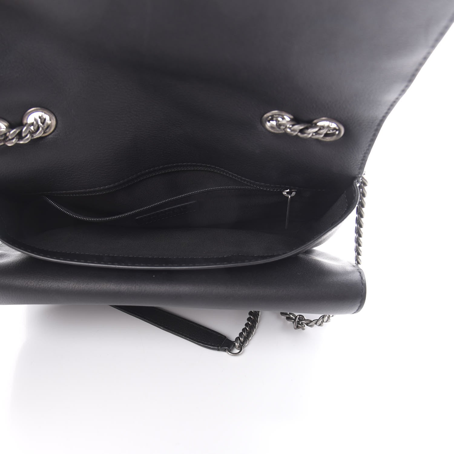 Chanel Lambskin Quilted Large Natural CC Flap Black 4 of 10