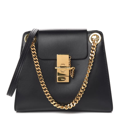 Chloe Shiny Calfskin Mini Annie Shoulder Bag Black 1 of 9