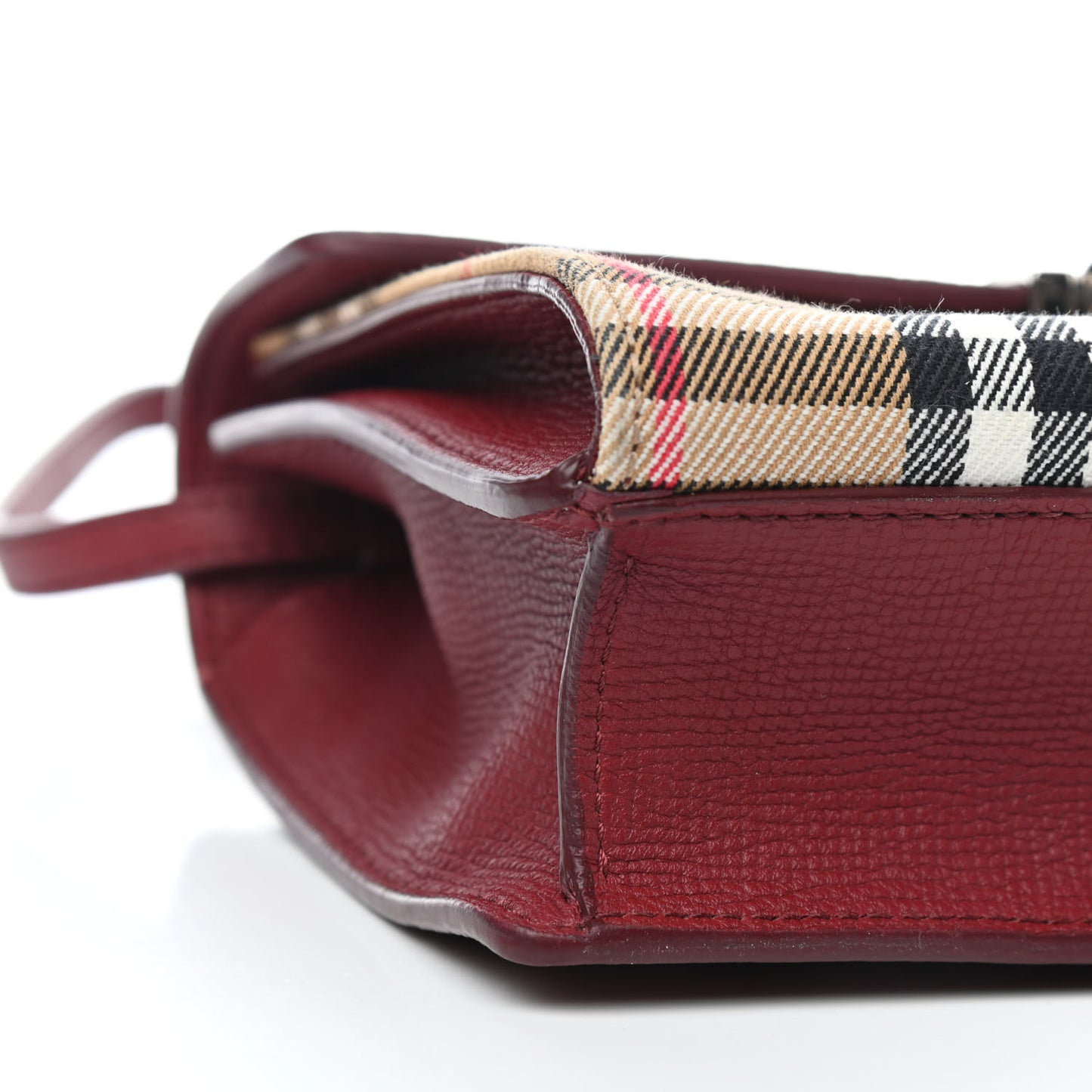 Derby Calfskin House Check Mini Macken Crossbody Bag Russet Red