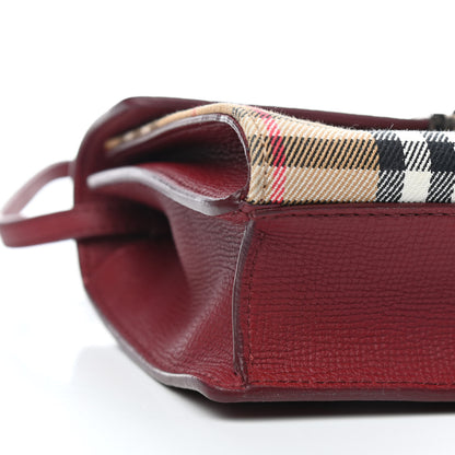 Burberry Derby Calfskin House Check Mini Macken Crossbody Bag Russet Red 8 of 10