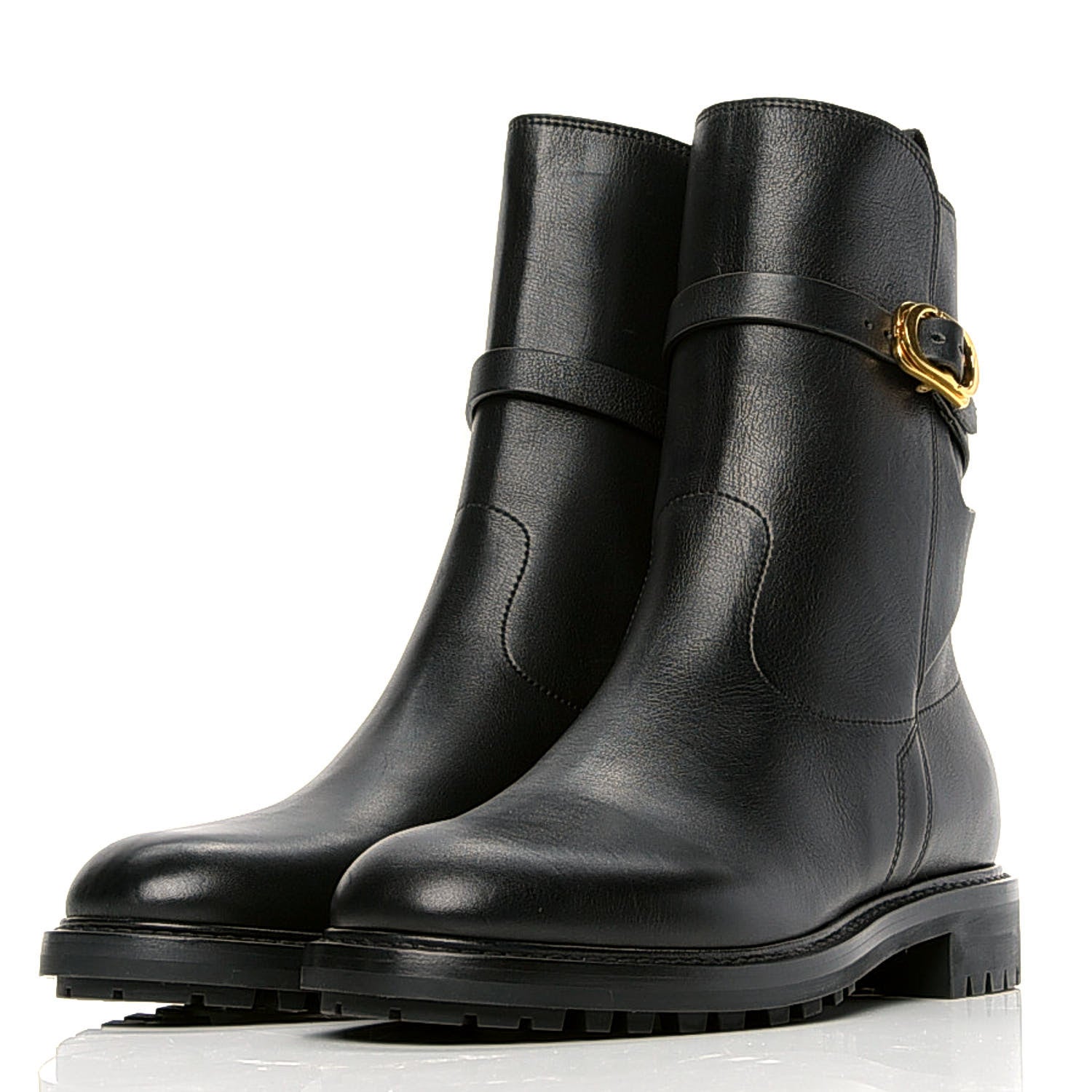 Christian Dior Calfskin Empreinte Ankle Boot 37.5 Black 4 of 11