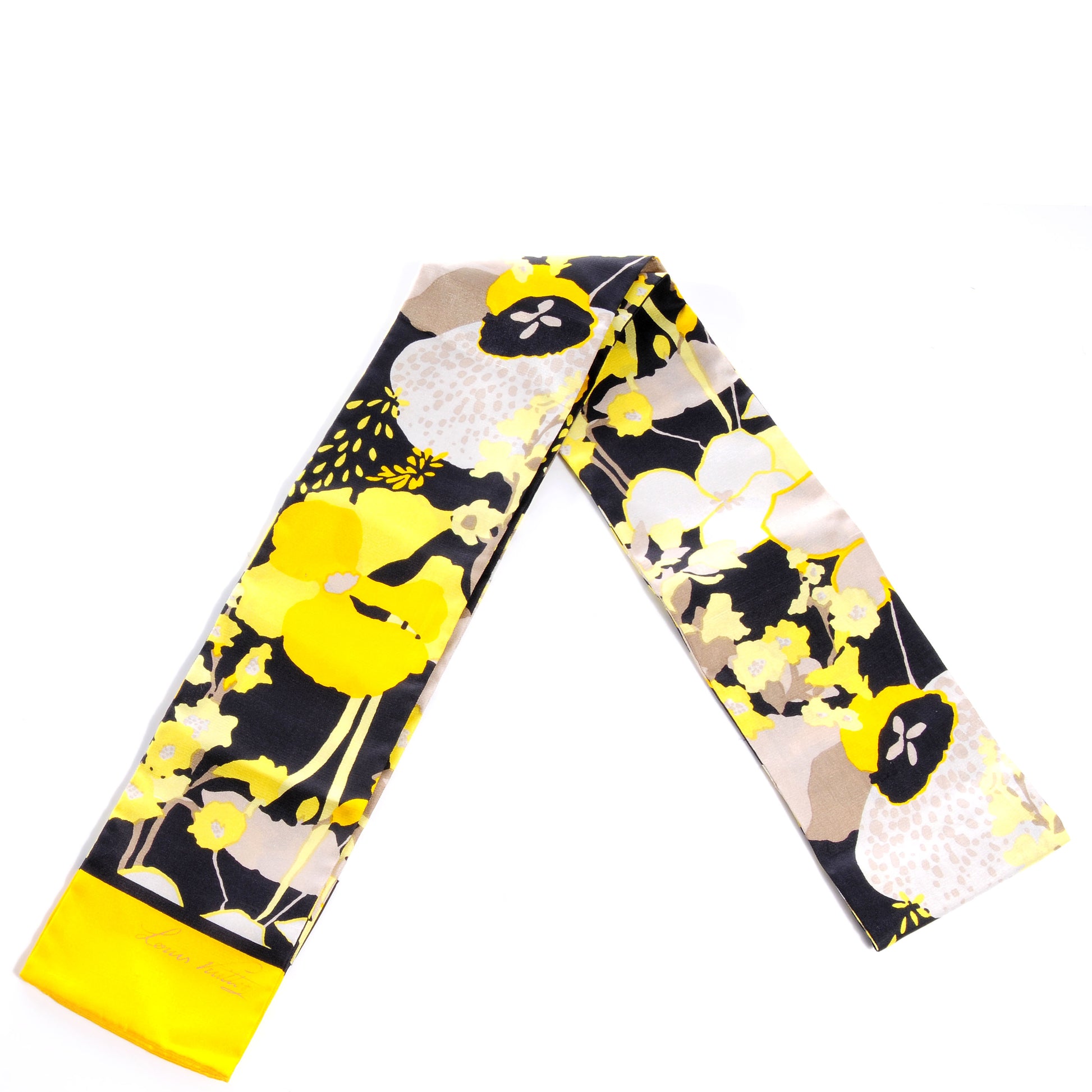 Louis Vuitton Silk Hibiscus Bandeau Yellow 1 of 6