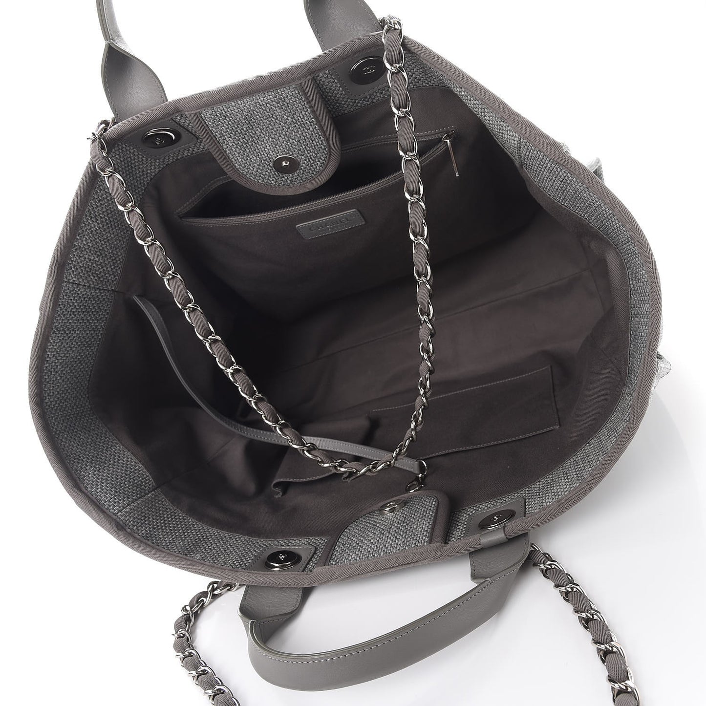 Canvas Large Deauville Tote Grey
