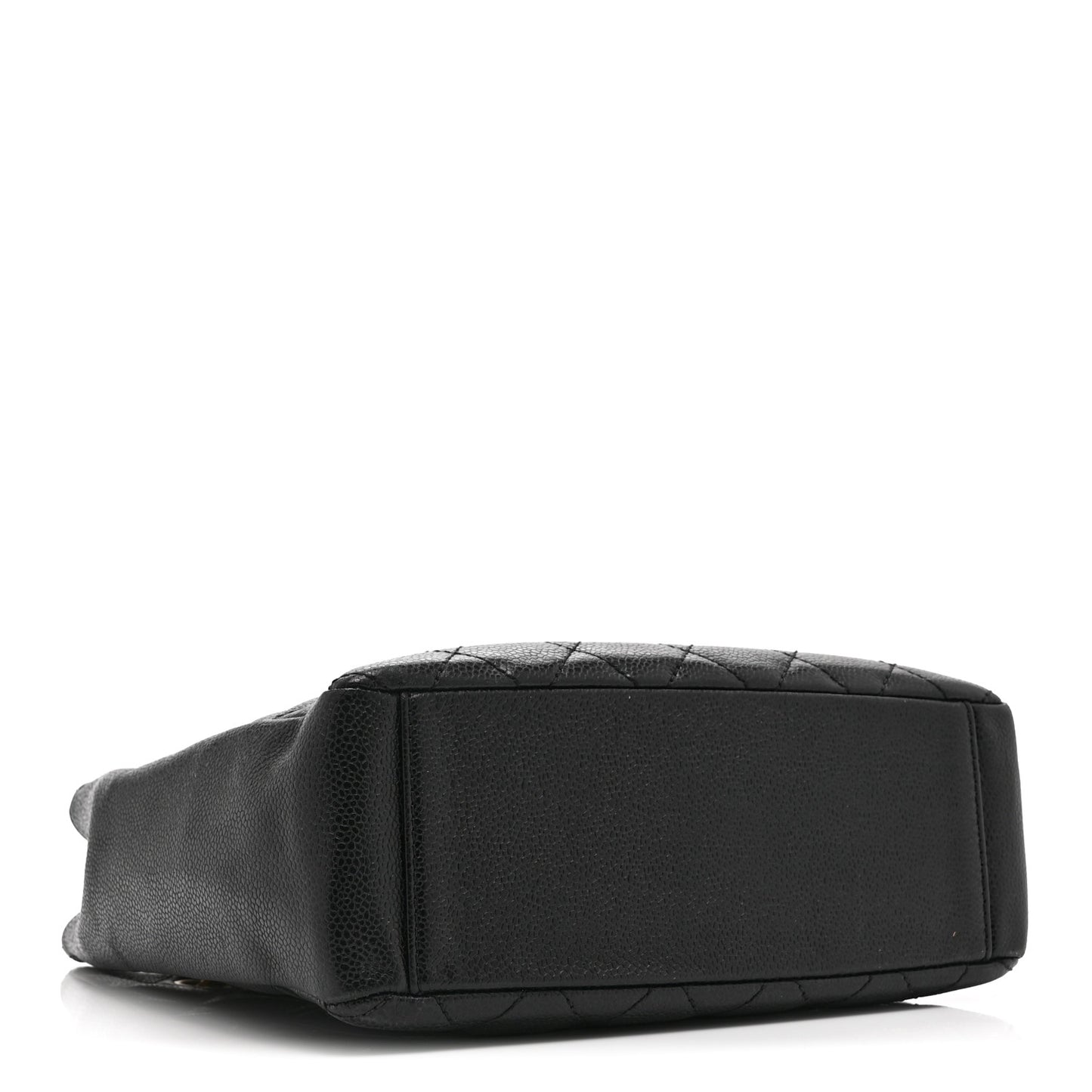 Caviar Quilted Petit Shopping Tote PST Black