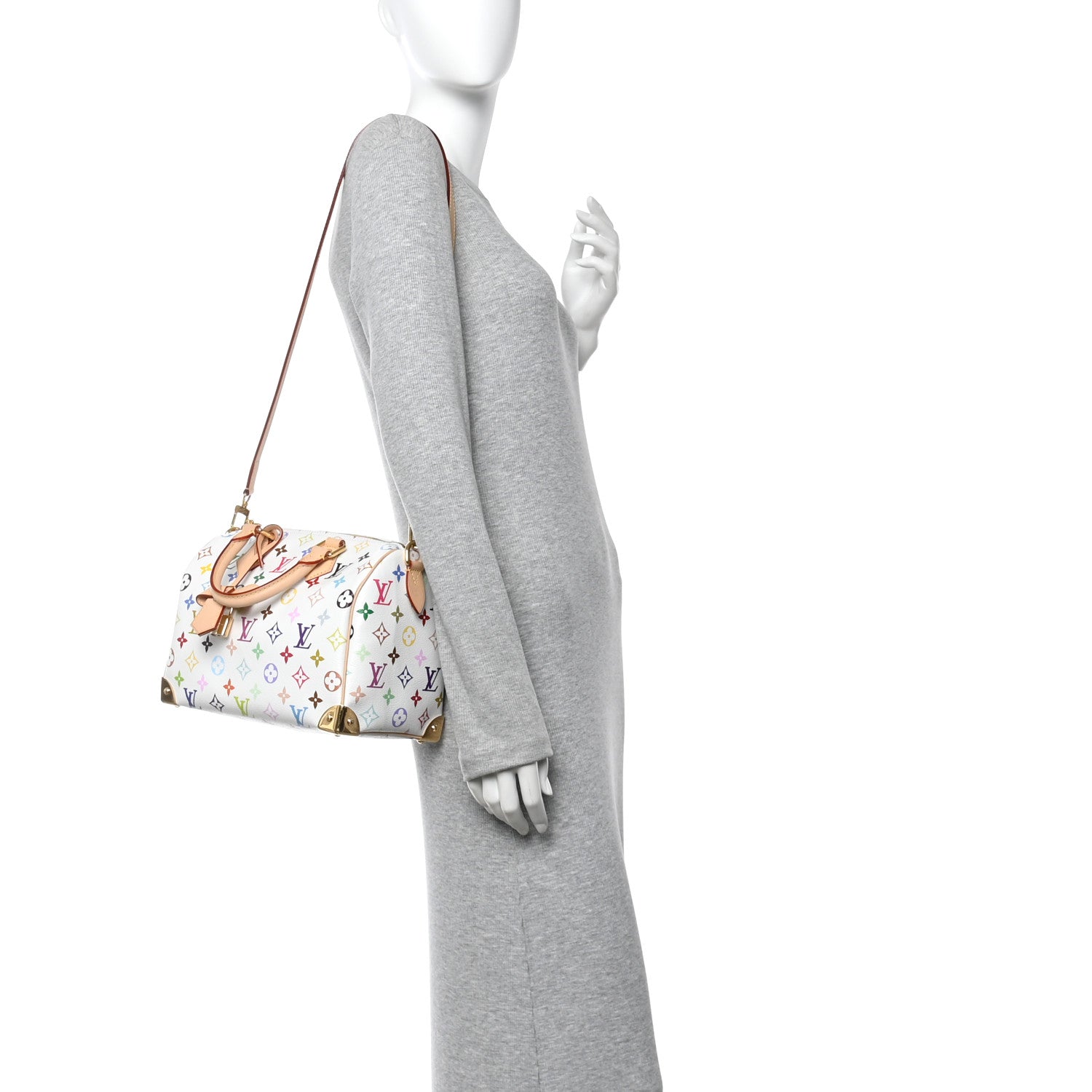 Louis Vuitton LV X TM Monogram Multicolor Speedy Bandouliere 25 White 2 of 9