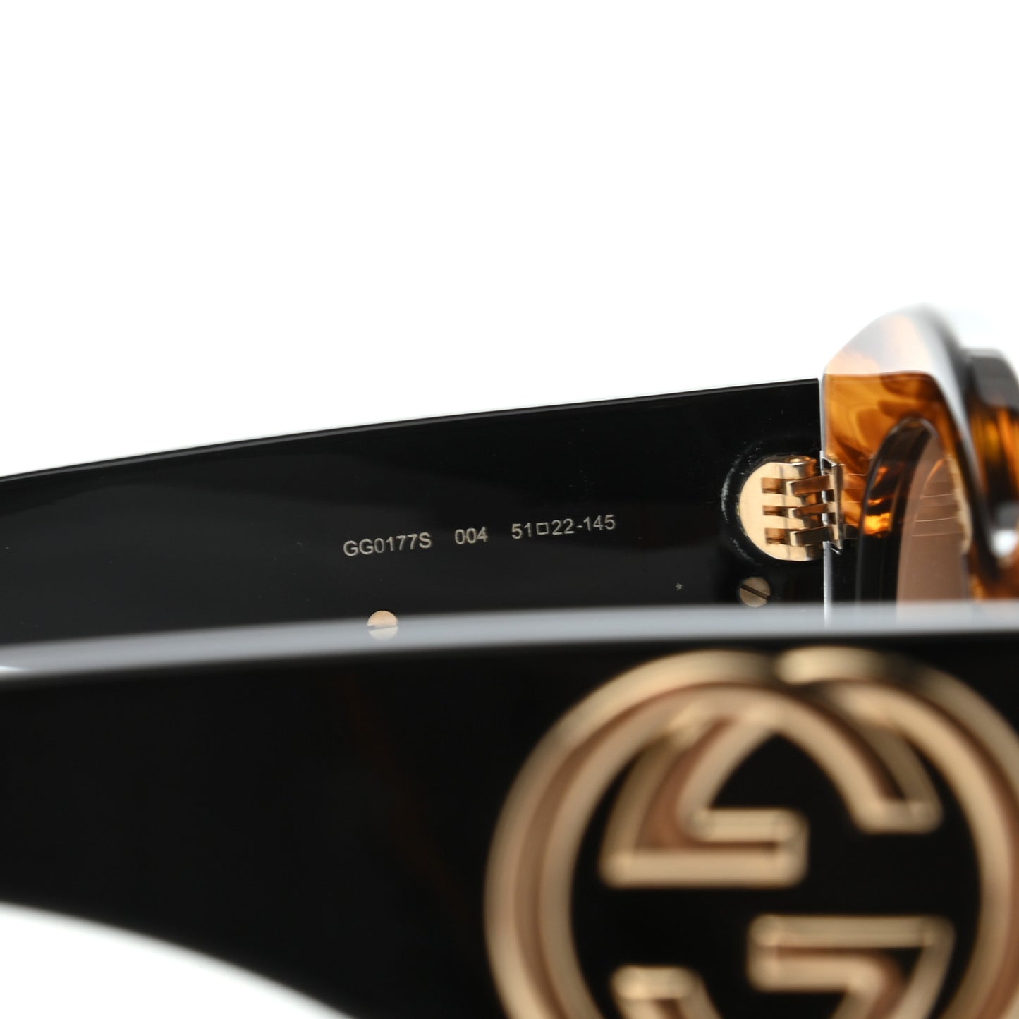 Acetate Round Frame Sunglasses GG0177S Brown