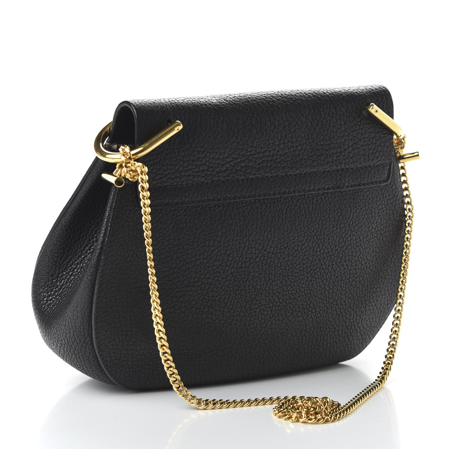 Chloe Grained Lambskin Drew Shoulder Bag Black 3 of 9