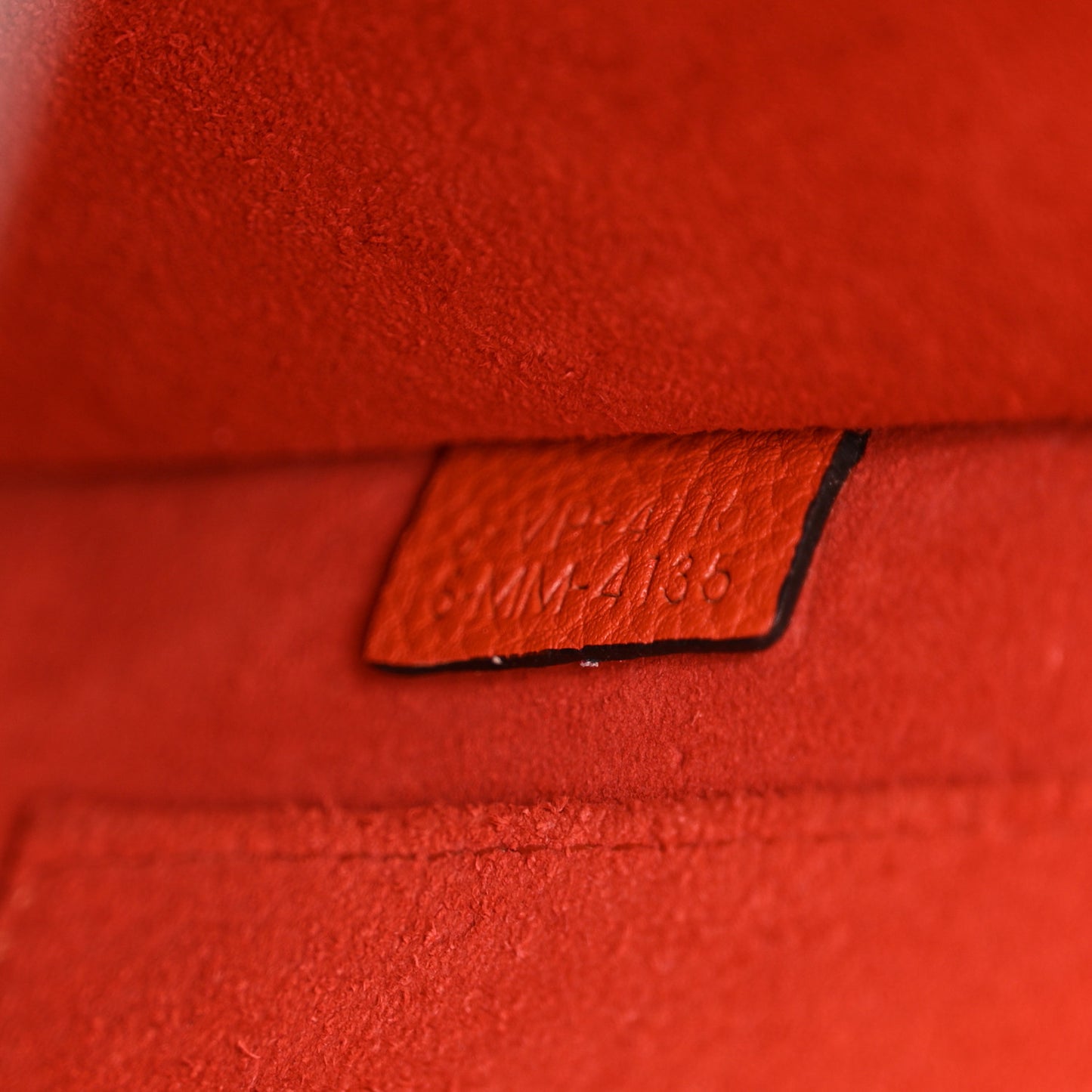 Drummed Calfskin Nano Luggage Terracotta