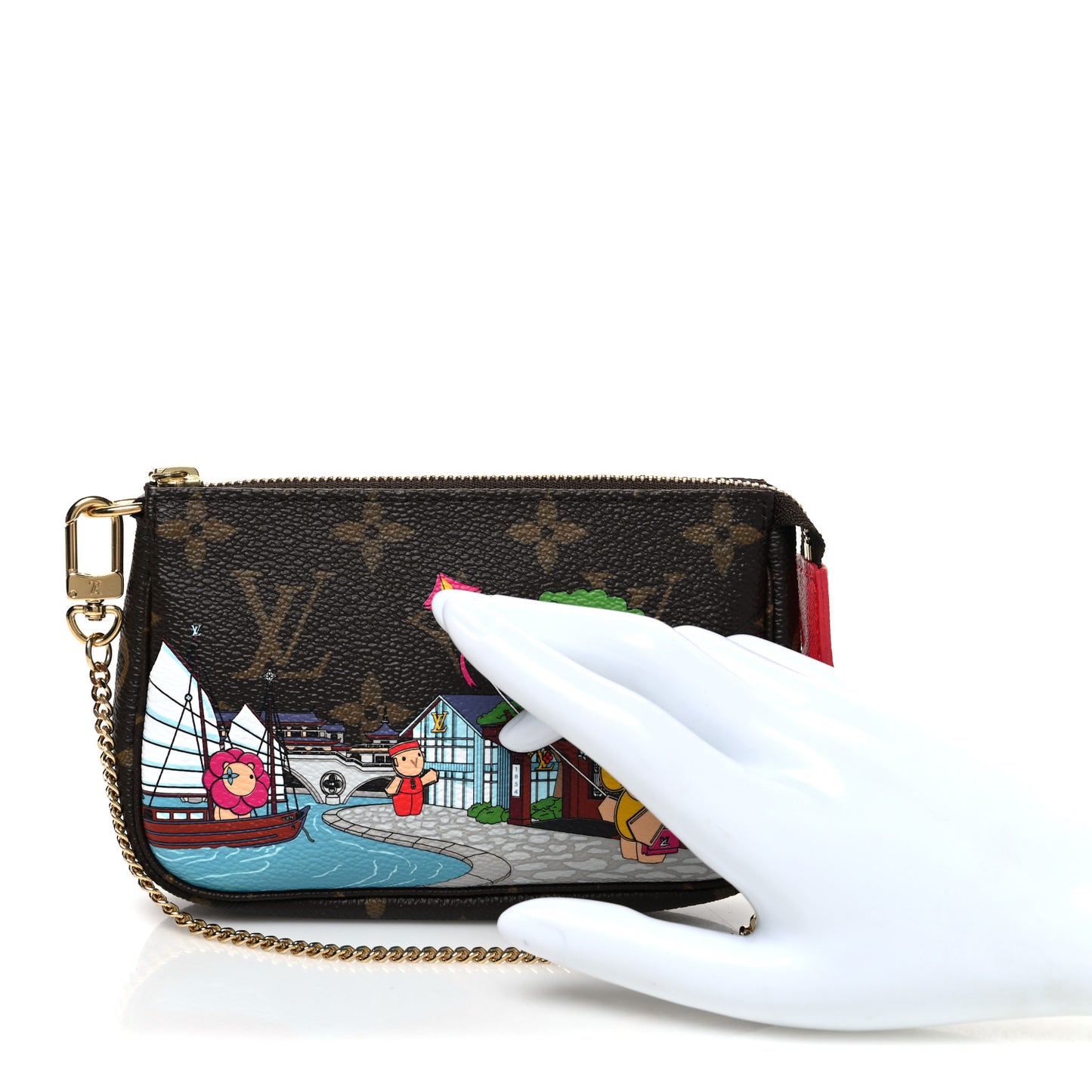 Monogram 2022 Christmas Animation Mini Pochette Accessories Red