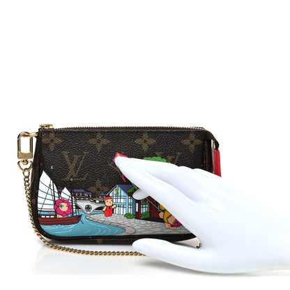 Louis Vuitton Monogram 2022 Christmas Animation Mini Pochette Accessories Red 2 of 7