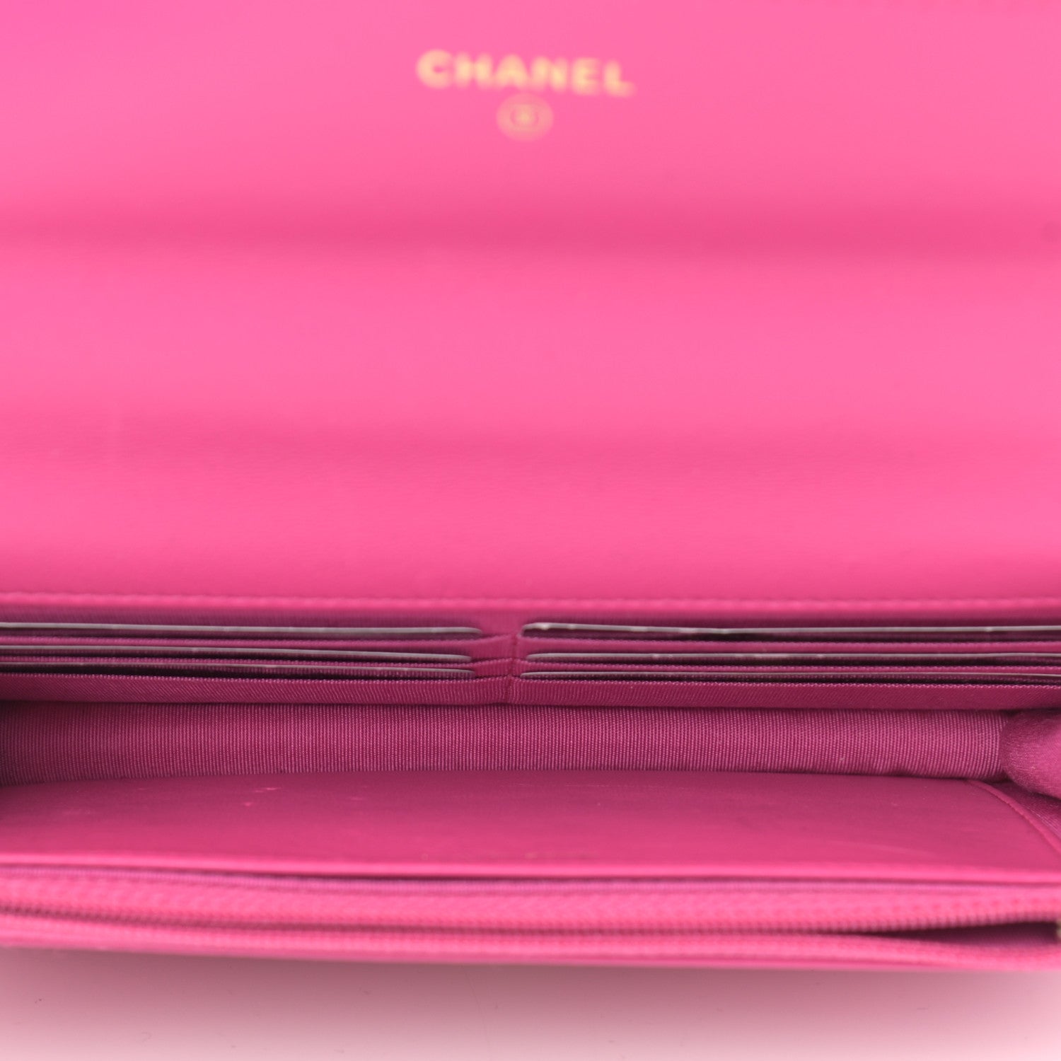Chanel Wool Tweed Lambskin Quilted Chanel 19 Wallet On Chain WOC and Coin Purse Fuchsia 6 of 13