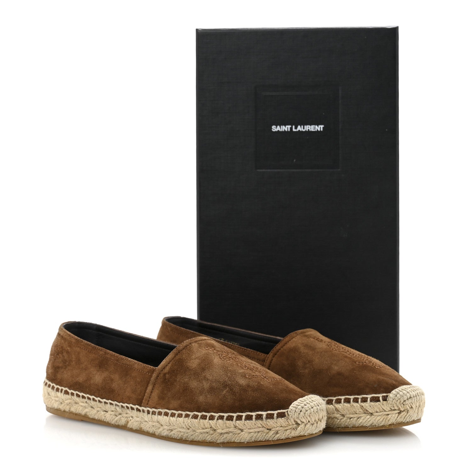 Saint Laurent Suede Monogram Espadrilles 36.5 Brown 11 of 11