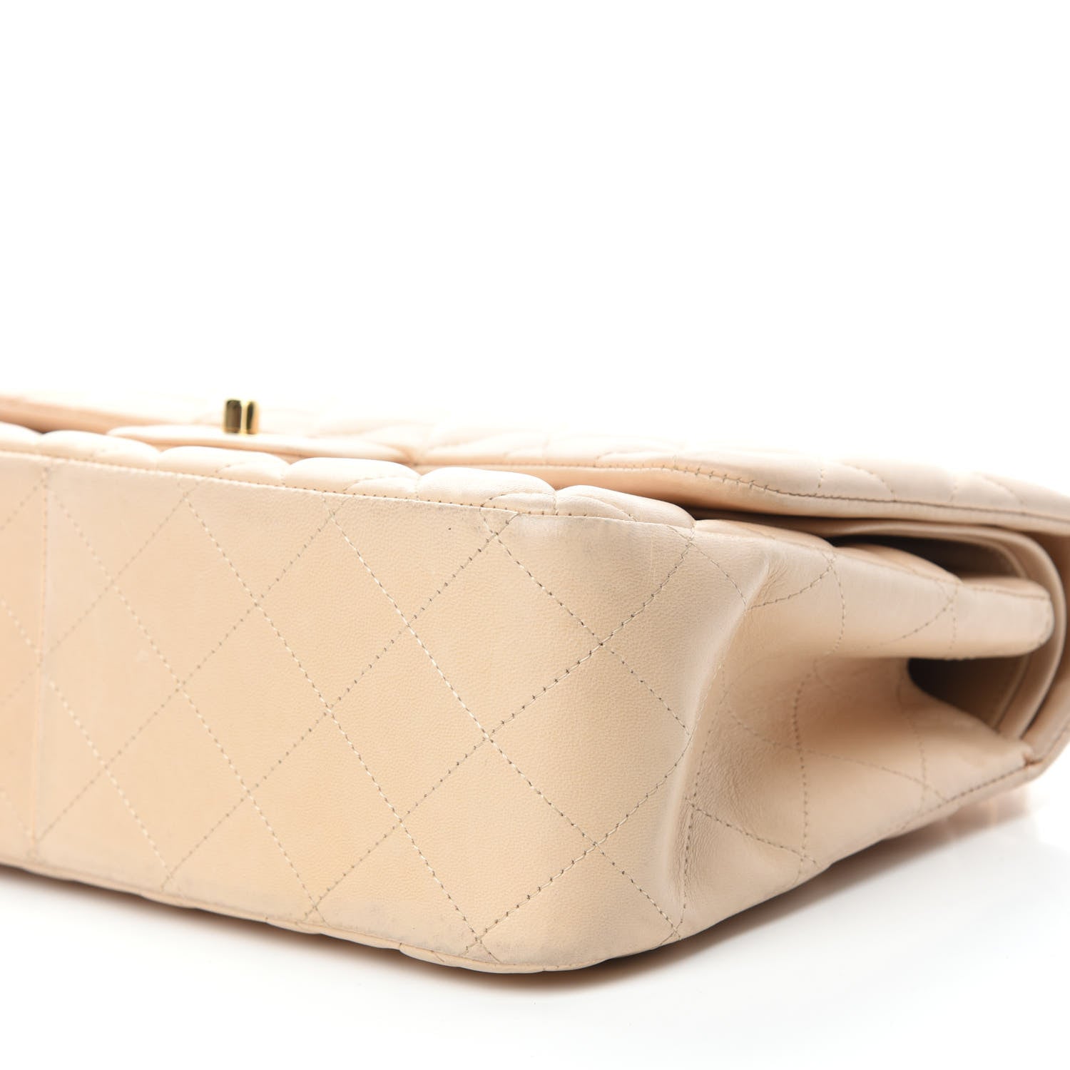 Chanel Lambskin Quilted Jumbo Double Flap Beige Clair 10 of 18