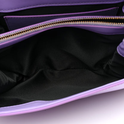 Versace Patent Palazzo Medusa Chain Shoulder Bag Purple 6 of 12