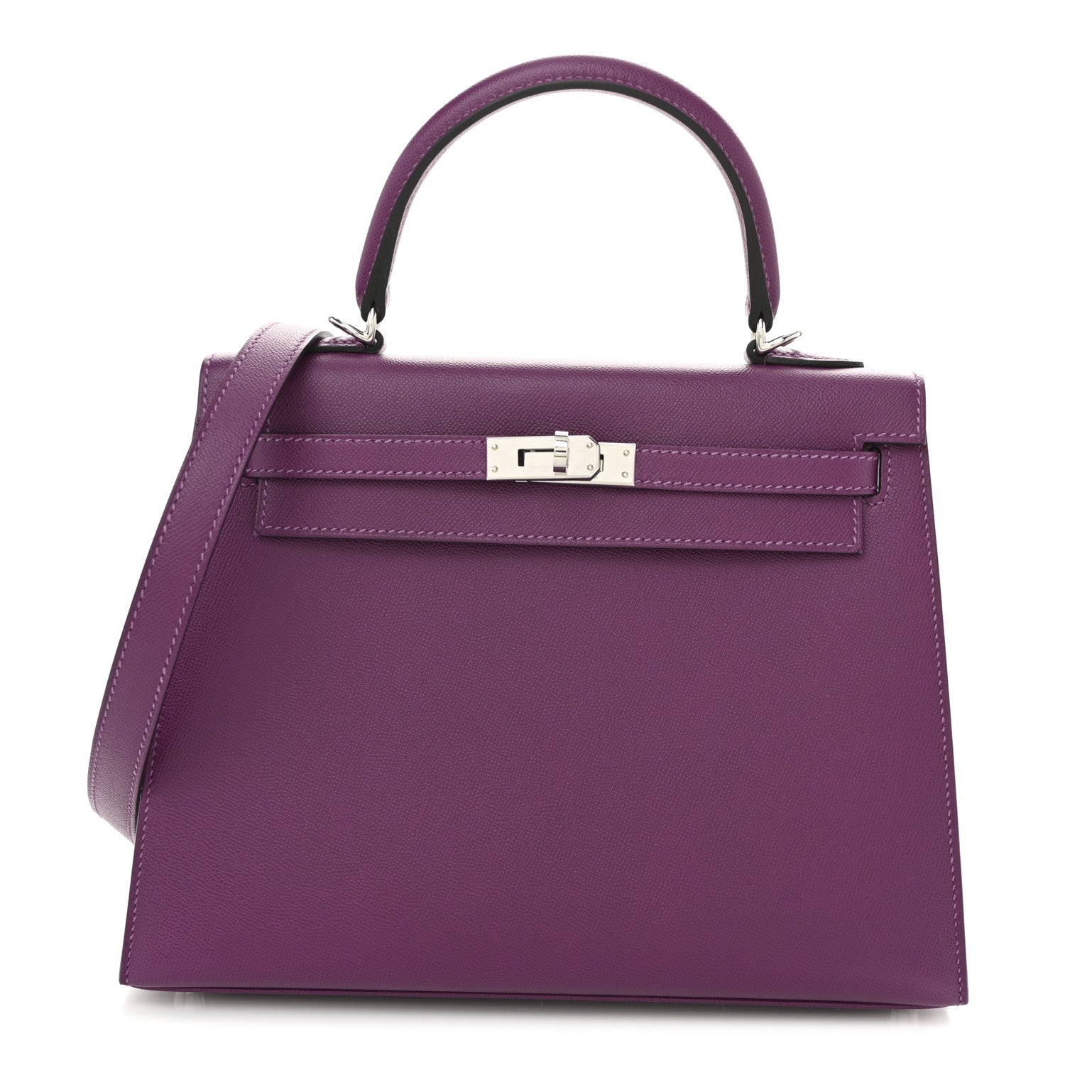 Hermes Madame Calfskin Kelly Sellier 25 Anemone 1 of 10