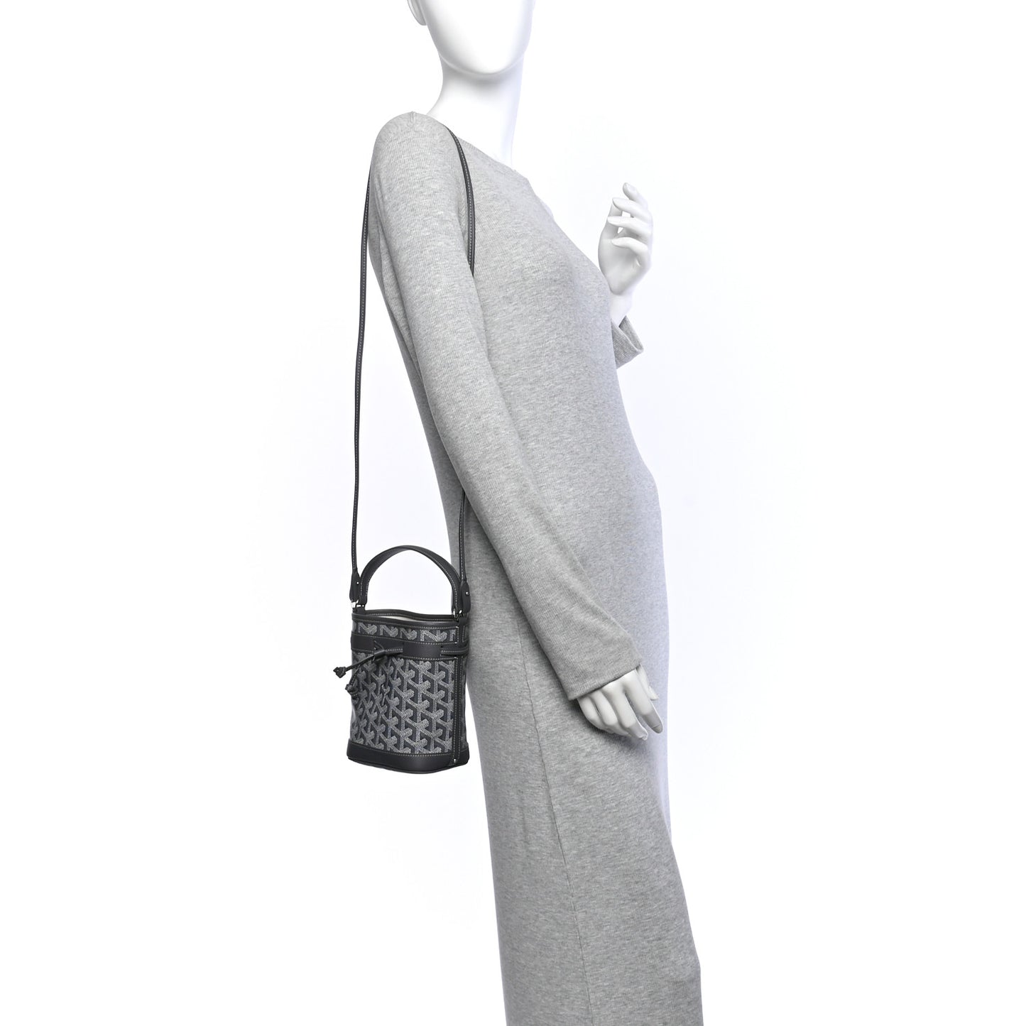 Goyardine Petit Flot Mini Bucket Bag Grey
