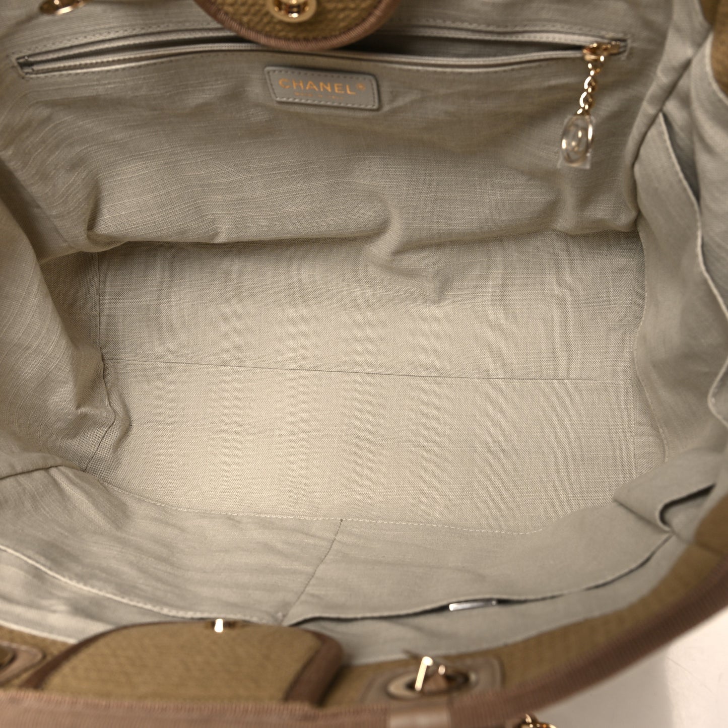 Mixed Fibers Medium Deauville Tote Beige