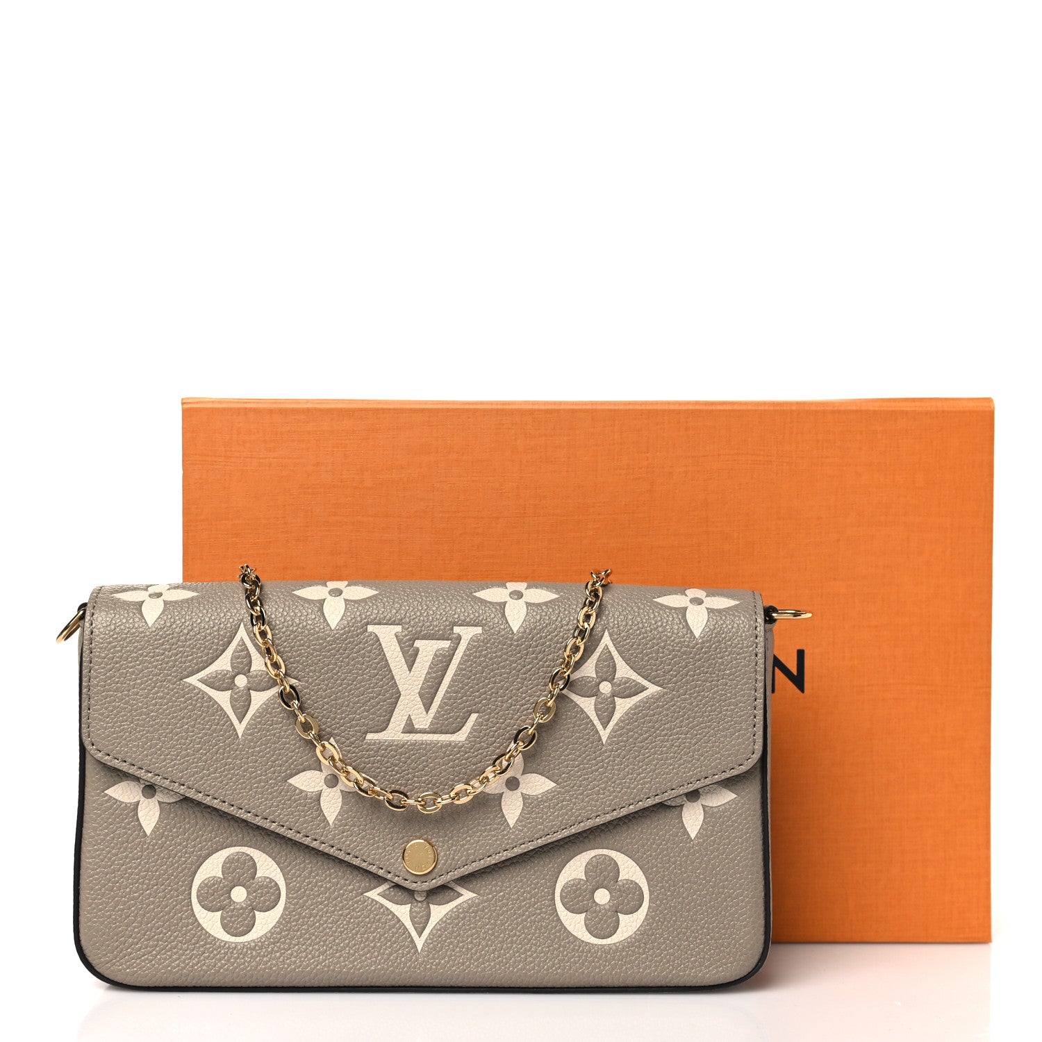 Louis Vuitton Empreinte Monogram Giant Felicie Pochette Tourterelle Creme 11 of 11