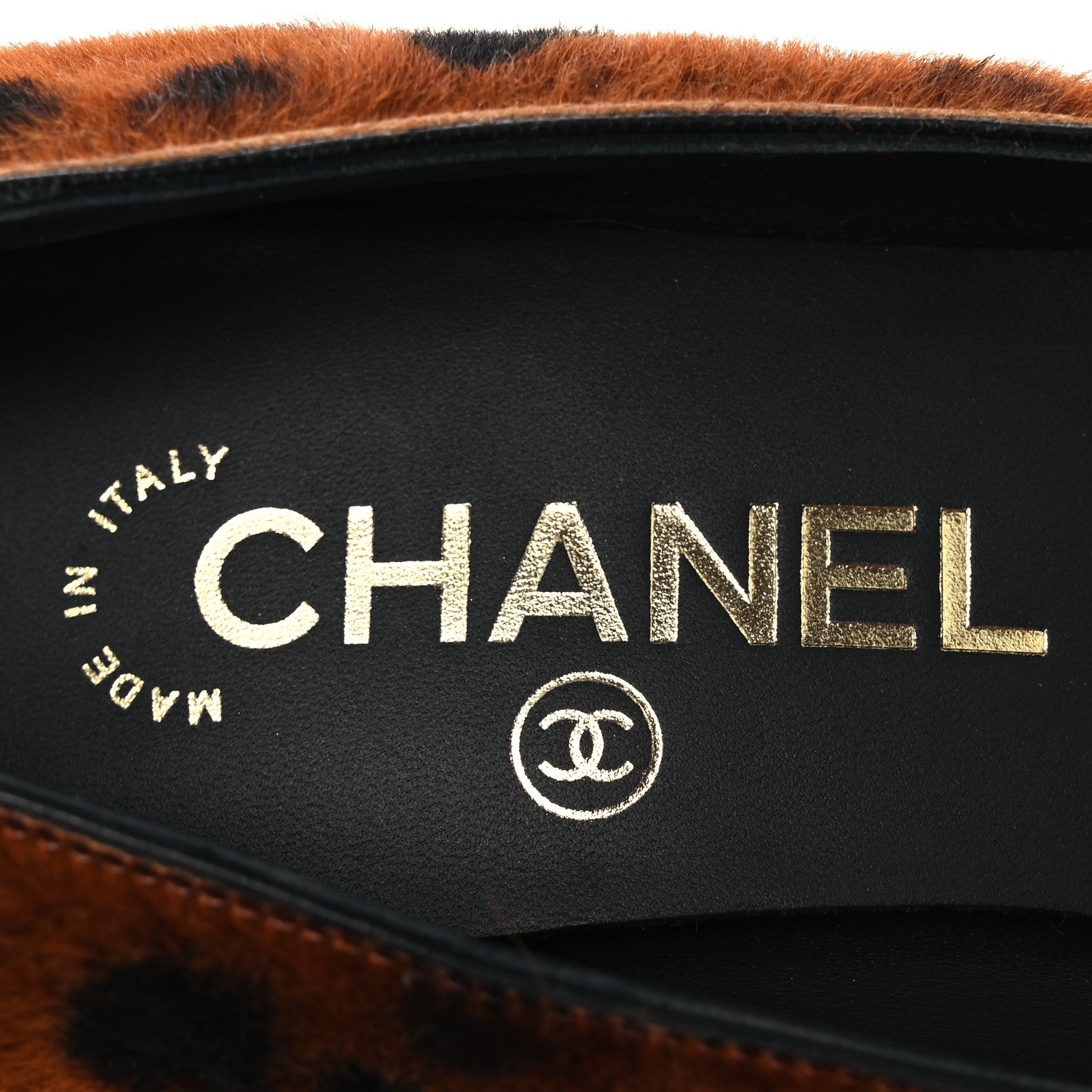 Chanel Pony Hair Lambskin Pumps 37 Brown Black 9 of 11