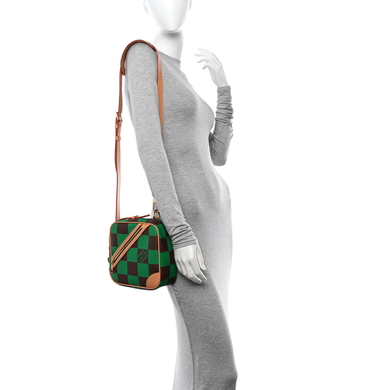 Louis Vuitton Damier Pop Chess Messenger Green 2 of 10