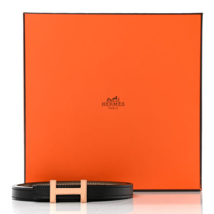 Hermes Swift Epsom 13mm Focus Belt 85 Black Etoupe 6 of 6