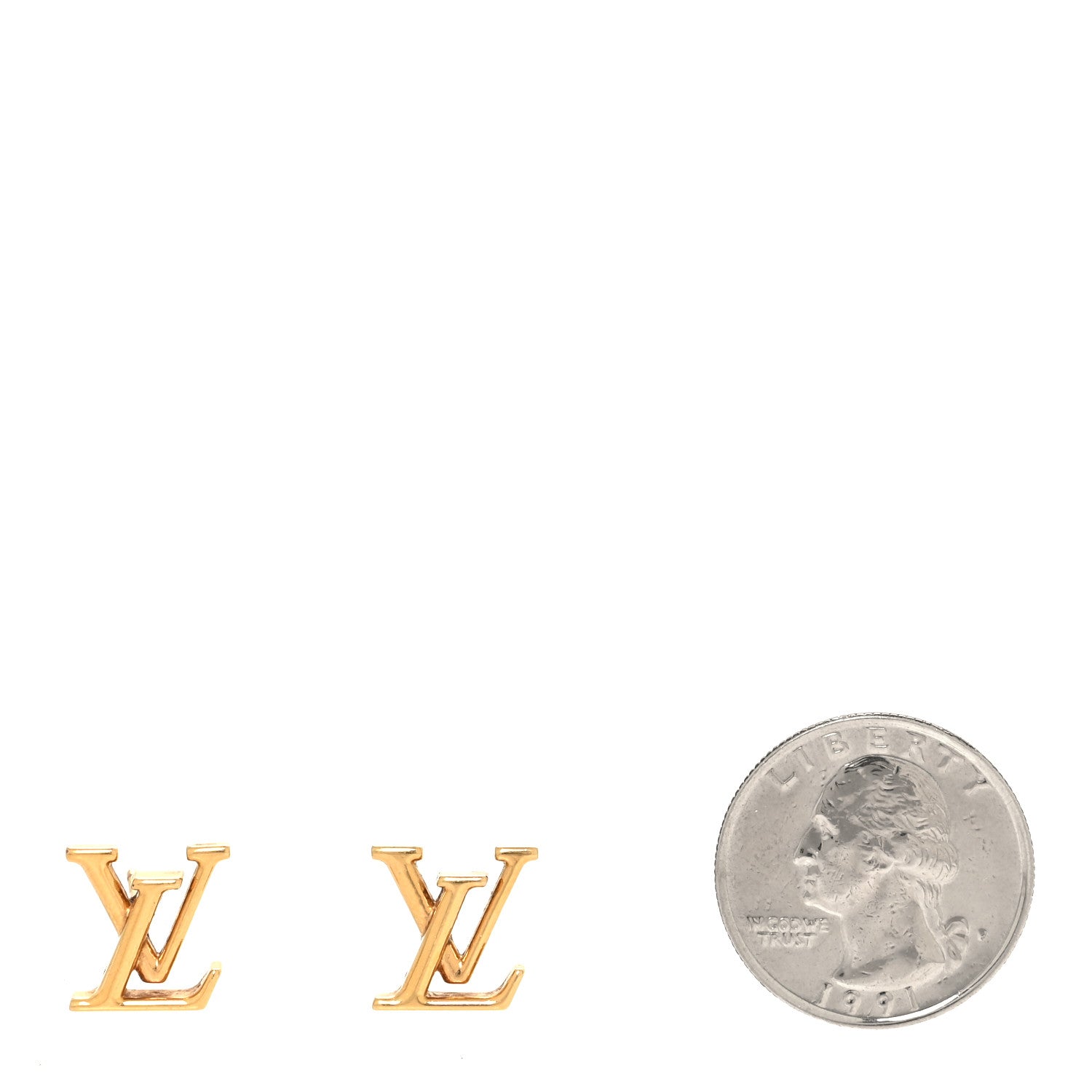 Louis Vuitton Metal LV Iconic Earrings Gold 2 of 6