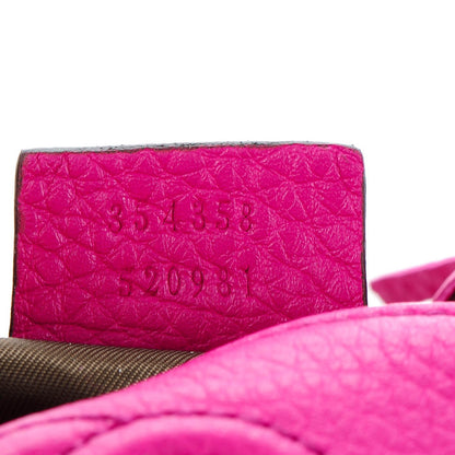 Gucci Pebbled Calfskin Soho Key Case Bright Bougainvillea 7 of 7