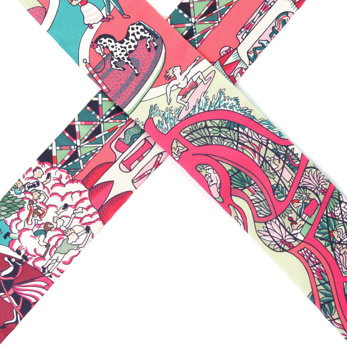 Silk Exposition Universelle Twilly Rose Vif Menthol