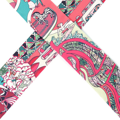 Hermes Silk Exposition Universelle Twilly Rose Vif Menthol 2 of 5