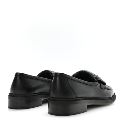 Chanel Lambskin Quilted CC Turnlock Loafers 38 Black 5 of 9
