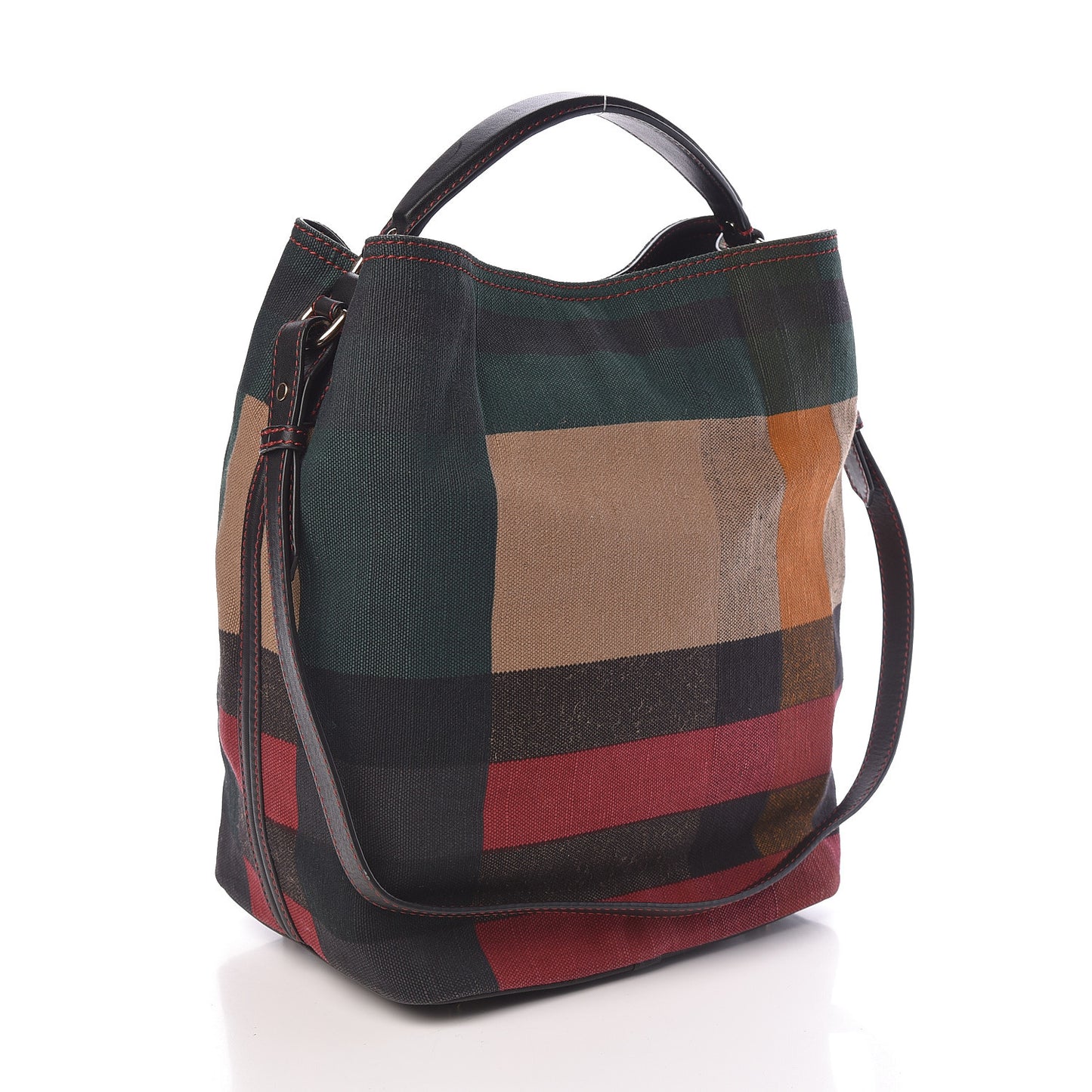 Canvas Mega Check Medium Ashby Hobo Multicolor