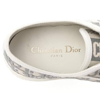 Christian Dior Canvas Oblique Walk'N'Dior Low Top Sneakers 36.5 Grey Stone 8 of 12