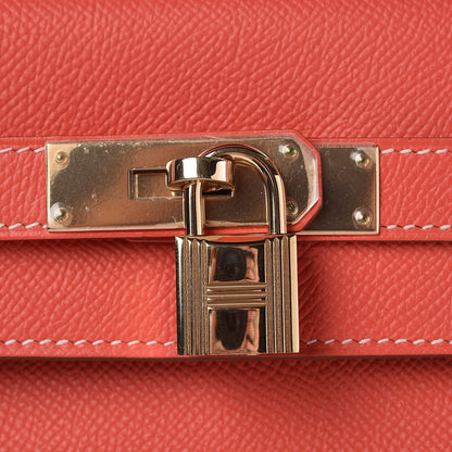 Hermes Epsom Verso Kelly Retourne 35 Rose Jaipur Gold 8 of 32
