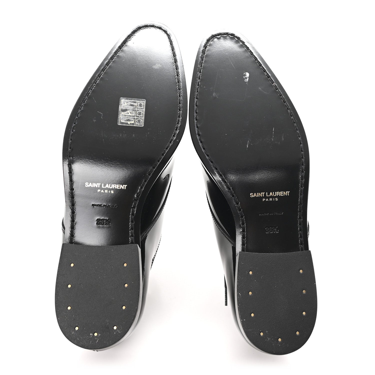 Saint Laurent Patent Baltimora Lace Up Derby Shoes 36.5 Black 6 of 9