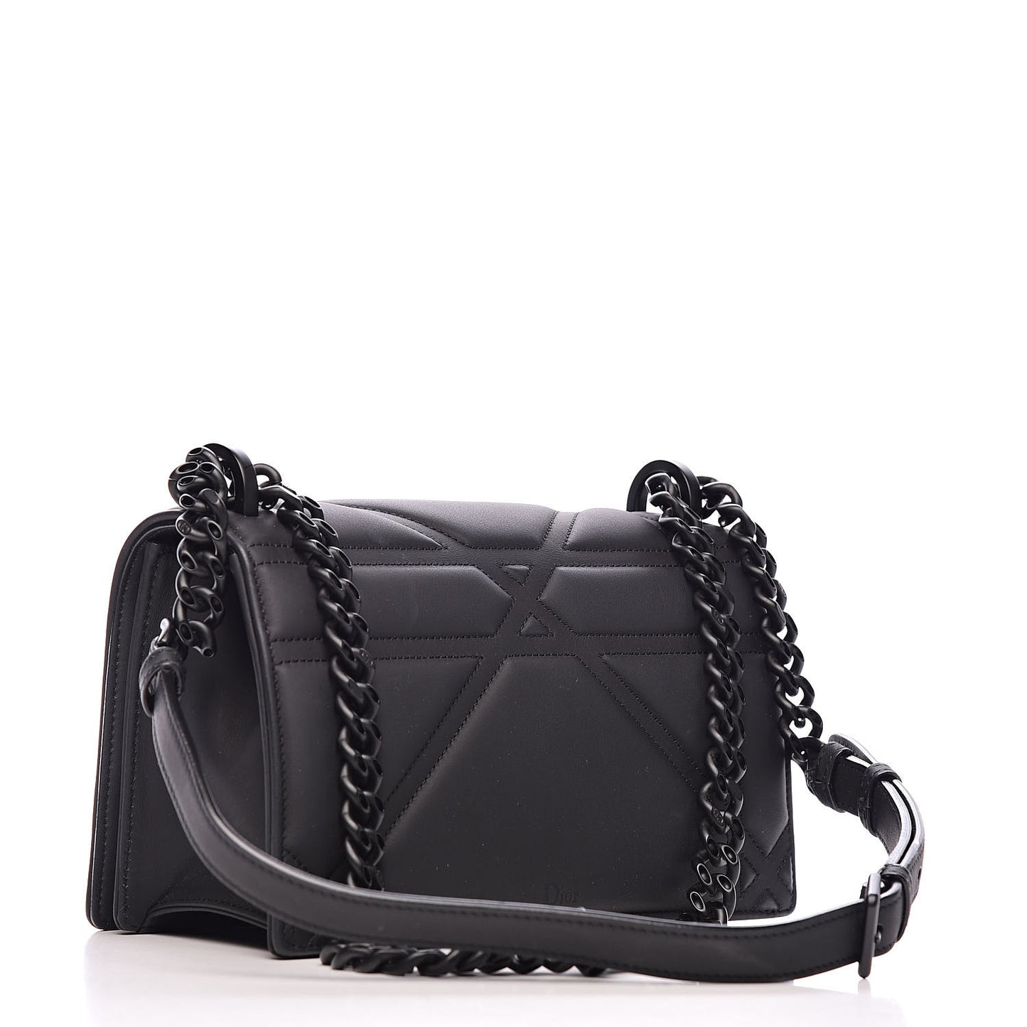 Ultra Matte Calfskin Small Diorama Flap Bag White Black