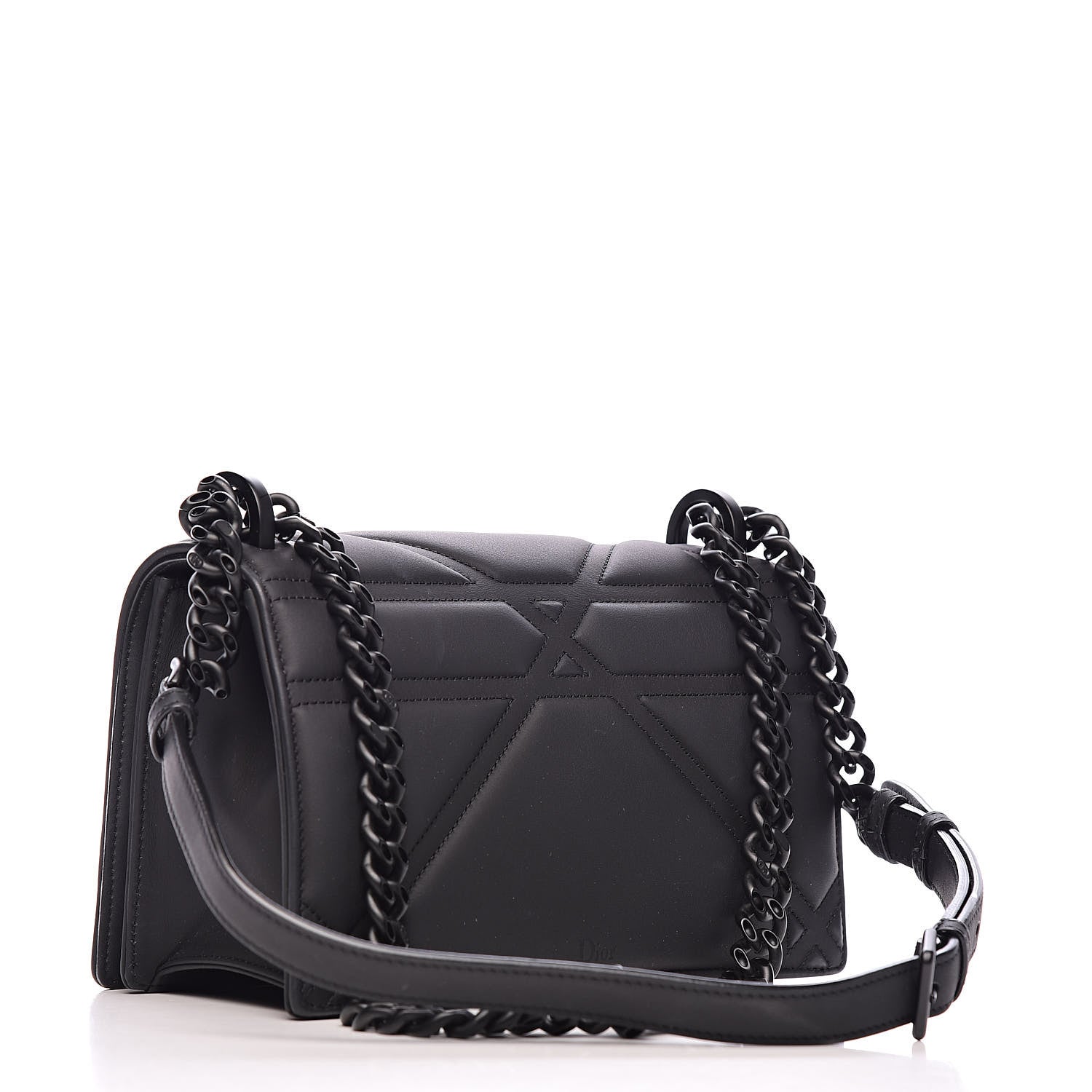 Christian Dior Ultra Matte Calfskin Small Diorama Flap Bag White Black 3 of 12