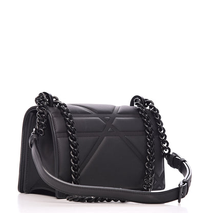 Christian Dior Ultra Matte Calfskin Small Diorama Flap Bag White Black 3 of 12