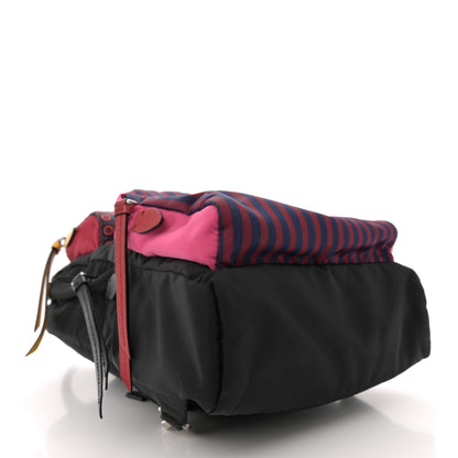 Prada Tessuto Stampato Nylon Otta Print Sling Backpack Pink Multicolor 4 of 10
