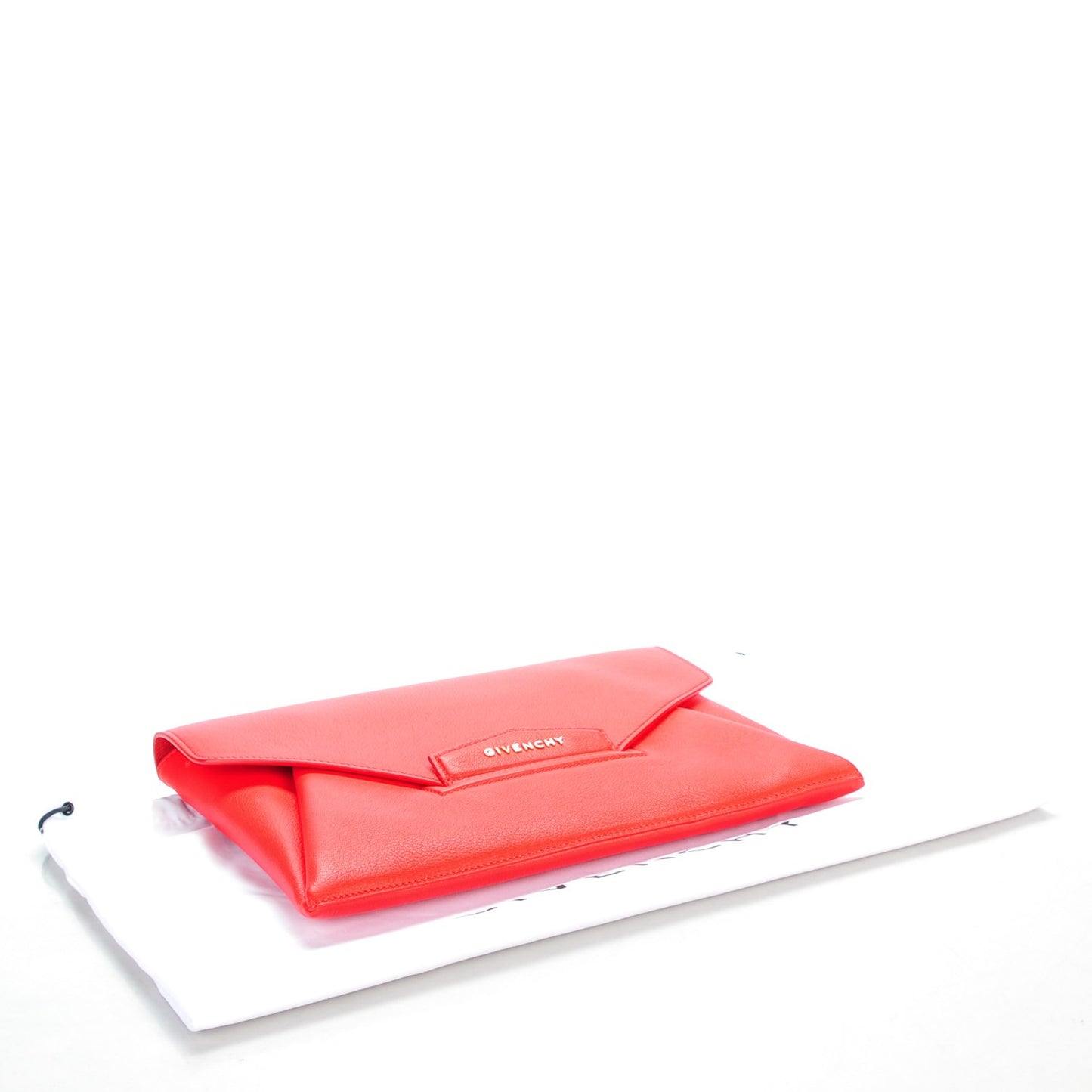 Sugar Goatskin Medium Antigona Envelope Clutch Medium Red